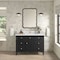 James Martin Vanities 48'' Single Vanity, Black Onyx w/ Single Hole 3 CM White Zeus Quartz Top & Backsplash 424-V48-BKO-1WZ - alternate 2